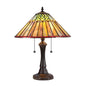 GRACE Tiffany-style 2 Light Geometric Table Lamp 16" Shade