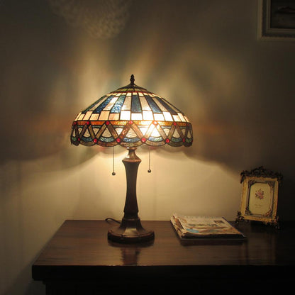 COURTLAND Tiffany-style 2 Light Mission Table Lamp 16" Shade