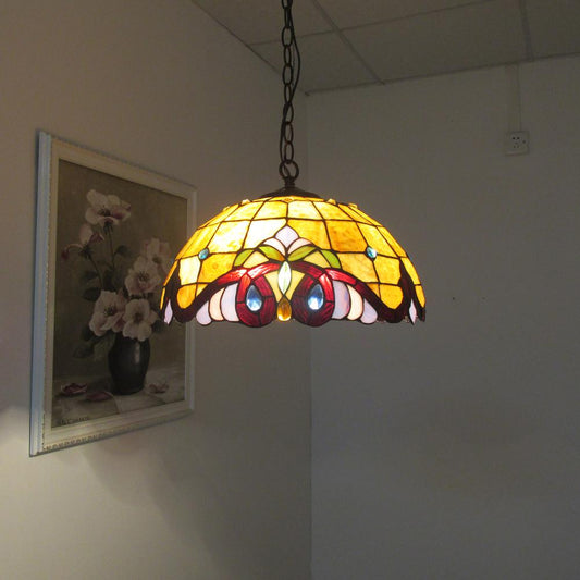 ANNA Victorian 2 Light Dark Bronze Ceiling Pendant 16" Wide
