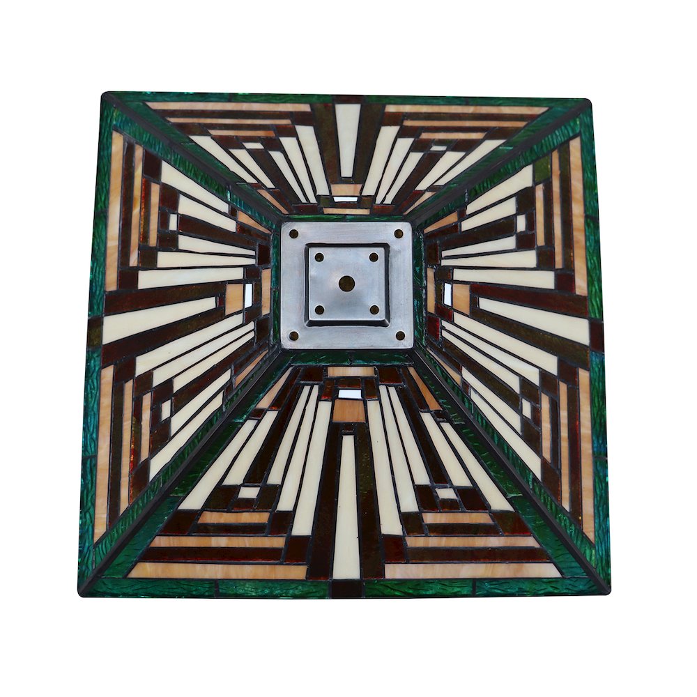 Firman Tiffany-Style 2-Light Mission Ceiling Pendant 16" Shade