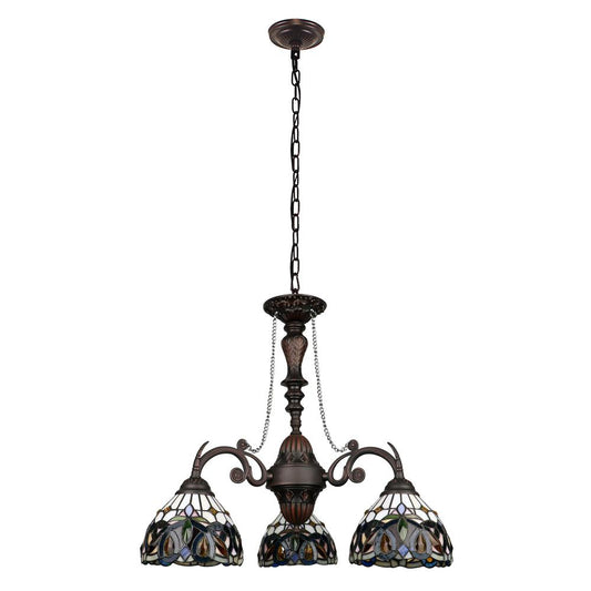 SERENITY Victorian-Style 3-Light Dark Bronze Finish Mini Chandelier 24" Wide