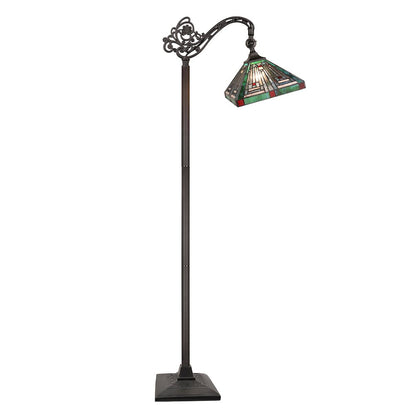 Innes Tiffany-Style 1-Light Mission Reading Floor Lamp 11" Shade