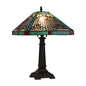 CHLOE Lighting INNES Mission Tiffany-style Blackish Bronze 1 Light Table Lamp 12" Wide