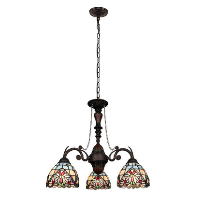 Grenville Victorian-Style Dark Bronze 3-Light Mini Chandelier 24" Wide