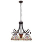CHLOE Lighting GRENVILLE Victorian Tiffany-Style Dark Bronze 5 Light Chandelier 25" Wide
