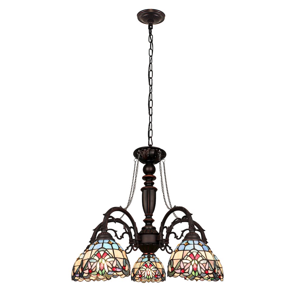 Grenville Victorian-Style Dark Bronze 5-Light Large Chandelier 27" Wide