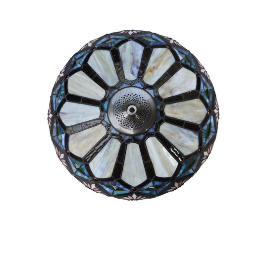 Sunny Tiffany-Style 3-Light Floral Double Lit Table Lamp 18" Shade