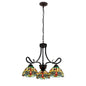 CHLOE Lighting EMPRESS Dragonfly Tiffany-style Dark Bronze 3 Light Mini Chandelier 24 " Wide
