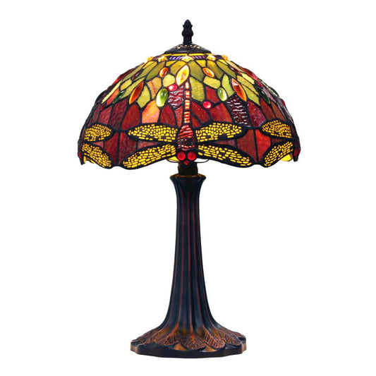 CHLOE Lighting EMPRESS Tiffany-style Dark Bronze 1 Light Table Lamp 12" Shade