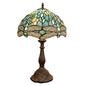 SUNNIVA Dragonfly Tiffany-Style 1-Light Table Lamp 12" Shade