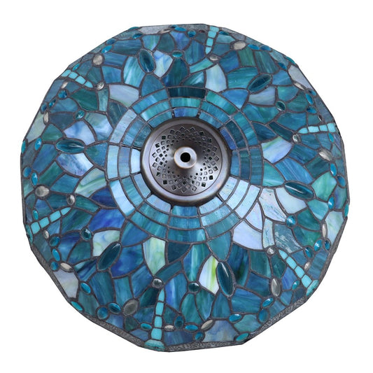Sunniva Dragonfly Tiffany-Style 2-Light Table Lamp 16" Shade