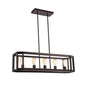 IRONCLAD Industrial-style 5 Light Rubbed Bronze Ceiling Pendant 34" Wide