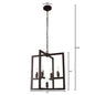 IRONCLAD Farmhouse 5 Light Oil Rubbed Bronze Ceiling Pendant 18" Wide