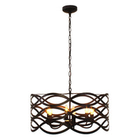 CAPELLA Transitional 6 Light Oil Rubbed Bronze Ceiling Pendant 24" Wide