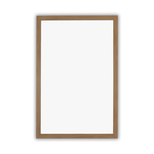 CHLOE'S Reflection Textured Brass Rectangular Framed Wall Mirror 33" Height