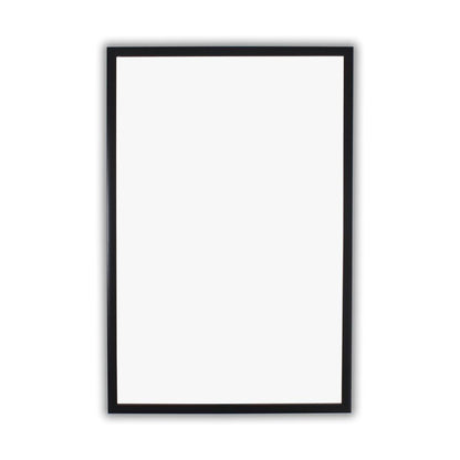 CHLOE'S Reflection Textured Black Rectangular Framed Wall Mirror 36" Height