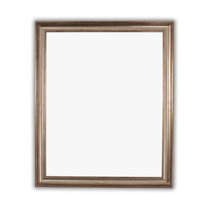 CHLOE'S Reflection Textured Brass Rectangular Framed Wall Mirror 33" Height