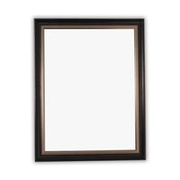 CHLOE'S Reflection Black Walnut Finish Framed Wall Mirror 35" Height