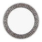 CHLOE's Reflection Vertical Hanging Seashell Finish Round Framed Wall Mirror 30" Height