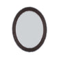 CHLOE's Reflection Vertical Hanging Black-Wood Finish Oval Framed Wall Mirror 35" Height