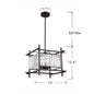 VANESSA Contemporary 4 Lights Rubbed Bronze Ceiling Pendant 15" Wide