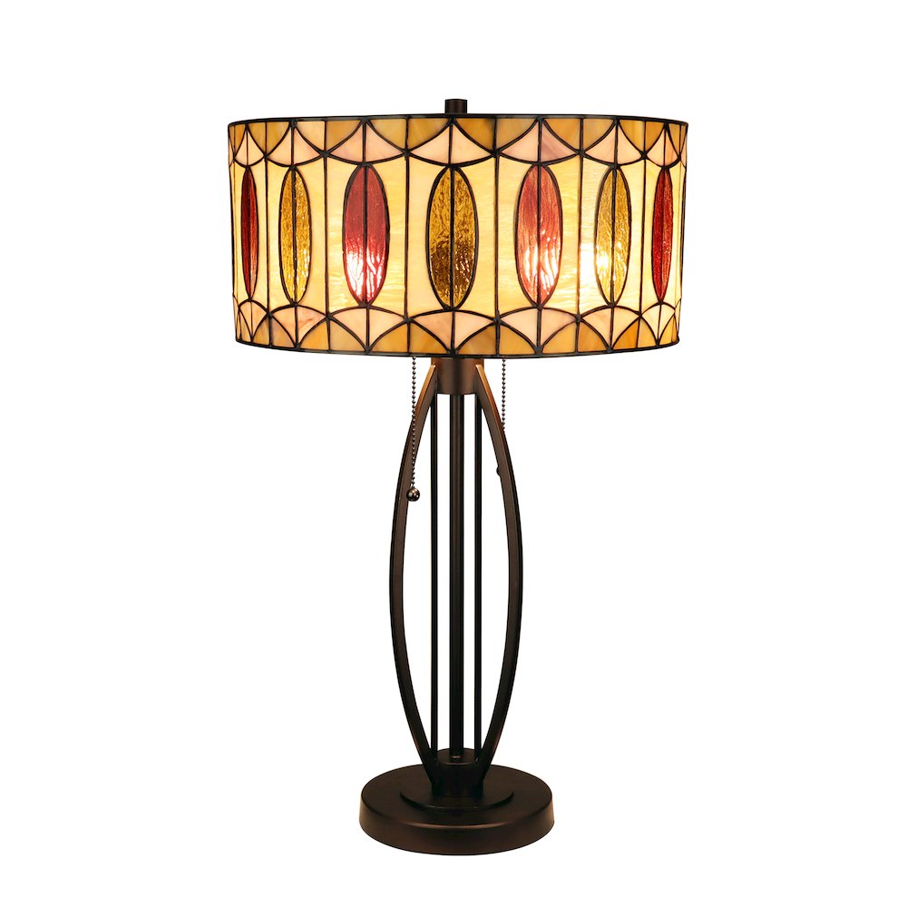 Gimm Geometric Style 2-Light Table Lamp 15" Shade
