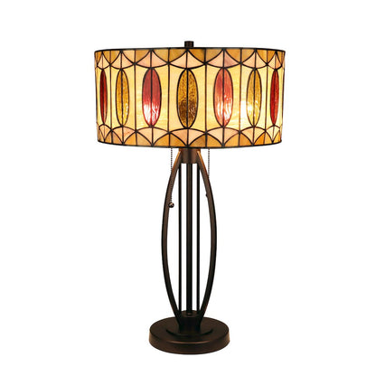 Gimm Geometric Style 2-Light Table Lamp 15" Shade