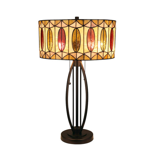 Gimm Geometric Style 2-Light Table Lamp 15" Shade