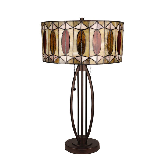 Gimm Geometric Style 2-Light Table Lamp 15" Shade