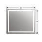 SPECULO Embedded LED Mirror 4000K Warm White 24" Wide