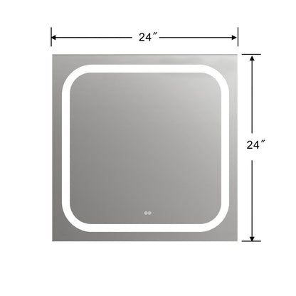 SPECULO Embedded LED Mirror 6000K Daylight White 24" Wide
