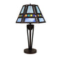 Retro-Style Stained Glass 1-Light Table Lamp 14" Shade