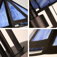 Retro-Style Stained Glass 2-Light Table Lamp 18" Shade