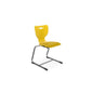 Hierarchy Cantilever School Chair, 14" Height, Chrome Frame, Yellow Shell