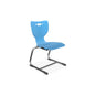 Hierarchy Cantilever School Chair,  16" Height, Chrome Frame, Blue Shell