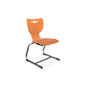 Hierarchy Cantilever School Chair,  16" Height, Chrome Frame, Orange Shell