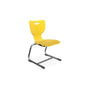 Hierarchy Cantilever School Chair, 16" Height, Chrome Frame, Yellow Shell