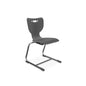 Hierarchy Cantilever School Chair,  18" Height, Chrome Frame, Black Shell