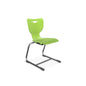 Hierarchy Cantilever School Chair, 18" Height, Chrome Frame, Lime Shell