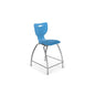 Hierarchy Stool - 4-Leg Stool (24 inch) - No Arms- Chrome Base -  Blue