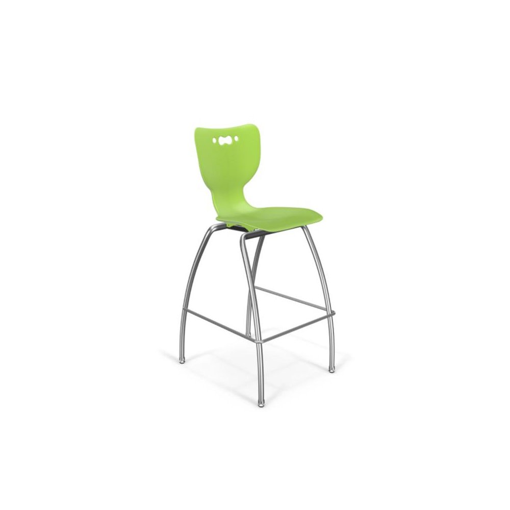 Hierarchy Stool - 4-Leg Stool (30  inch) - Green- No Arms- Chrome Base