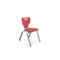 Hierarchy School Chair, 4-Leg, 14" Height, Chrome Frame, Red Shell