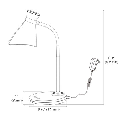 6W Desk Lamp, Silver Finish