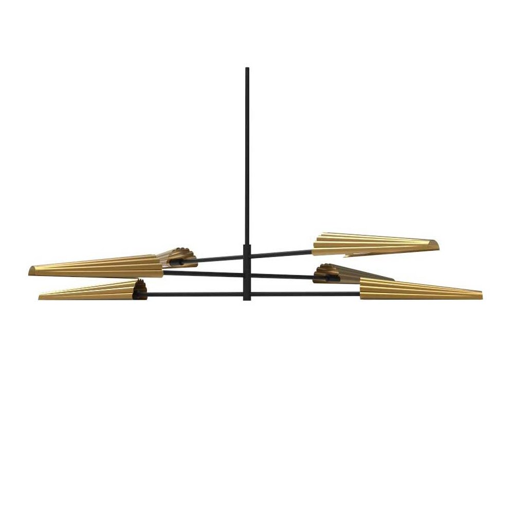 6LT Incan 3-Tier Chandelier, MB & AGB