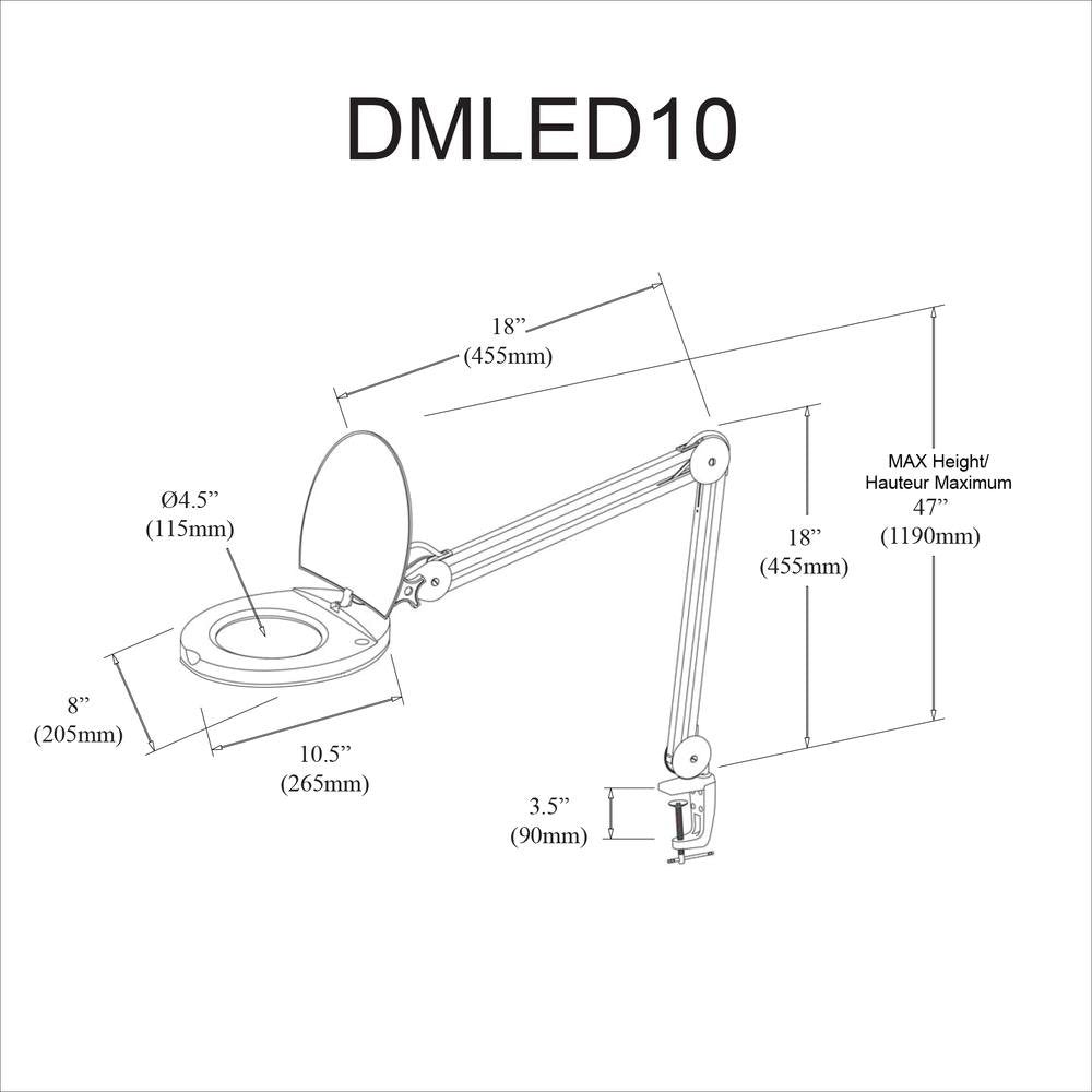 Magnifier Black, 5D Lens +A Bracket