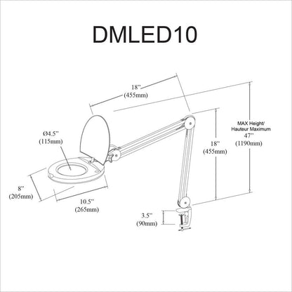 Magnifier Black, 5D Lens +A Bracket