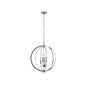 6LT Chandelier, Polished Chrome,Jewelled Accents