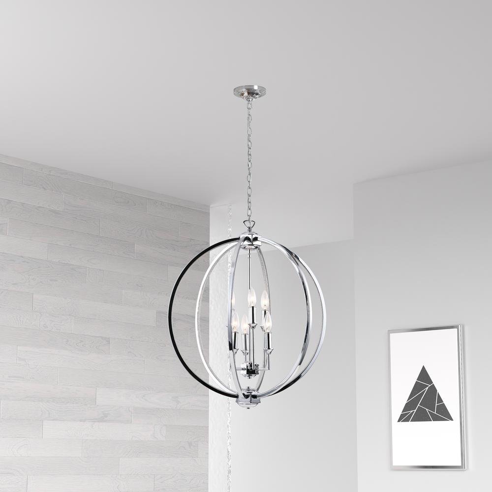 6LT Fixture, Polished Chrome,Jewelled Accents