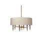6LT Incandescent Chandelier, VB, Cream Shade