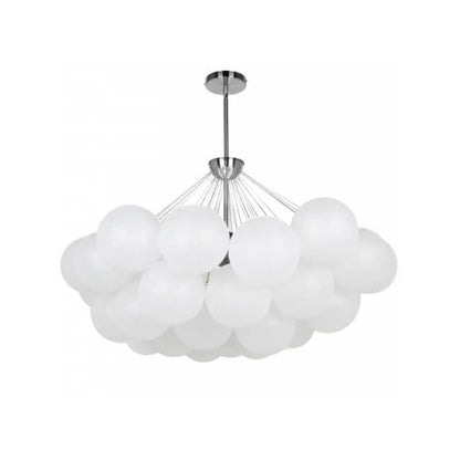 8LT Chandelier,  PC, FR Glass
